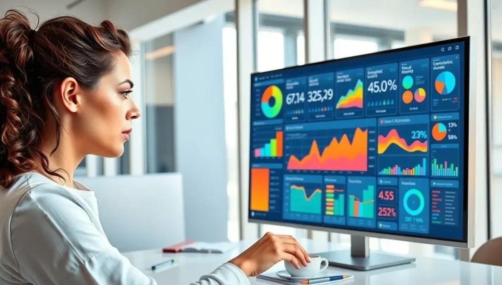 Profesional analizando métricas de analítica web en estrategia de marketing digital