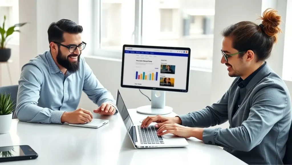 Marketer generando backlinks para mejorar posicionamiento SEO en marketing digital