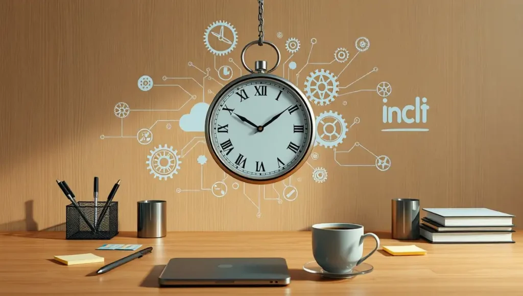 iconos representando ahorro de tiempo y automatización de procesos